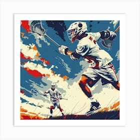 Lacrosse Player 1 Art Print