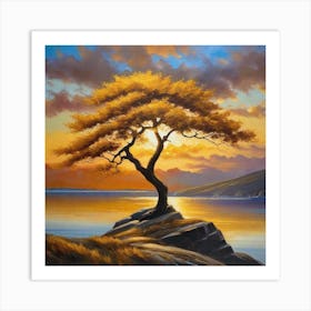 Sunset Tree 3 Art Print