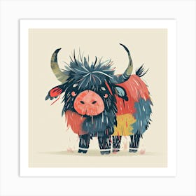 Charming Illustration Yak 1 Art Print