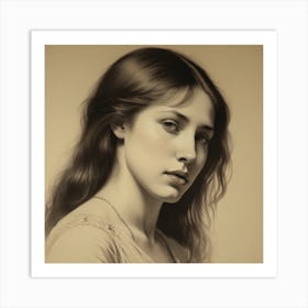 Portrait Of A Young Woman Art Print