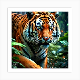 Tiger In The Jungle Art Print