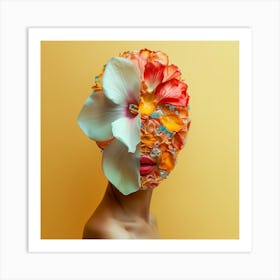 Flower Face Art Print