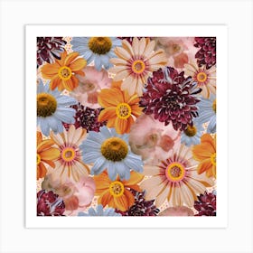 Flower Collage Print Art Print