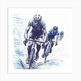 A Triathlon Event Hand Drawn Sketch Illustration 1718702200 2 Art Print