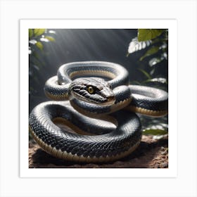 Snake In The Forest Art Print