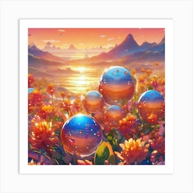 Bubbles In The Field Art Print