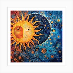 Sun And Moon 3 Art Print