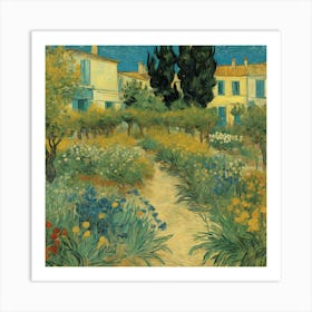 Garden in Bloom Arles, c.1888 Vincent van Gogh 3 Art Print