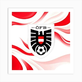 Austria National Football Team Logo Wall Art 6 Art Print