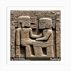 Tiwanaku couple Art Print