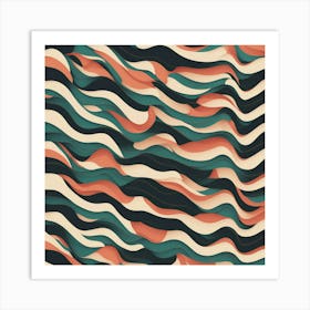 Abstract Wavy Pattern 1 Art Print