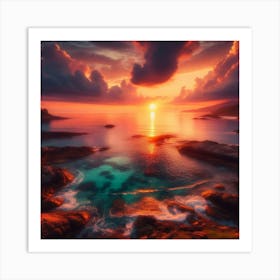 Sunset Stock Videos & Royalty-Free Footage Art Print