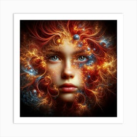 Fractal Girl 3 Art Print