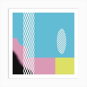 Abstract Geometric in pastel colors Art Print