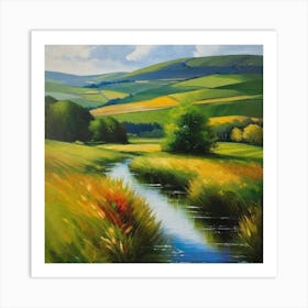 Stream In The Countryside 7 Art Print