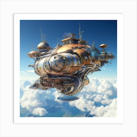 Futuristic Spaceship 15 Art Print
