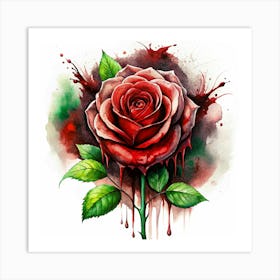 Bloody Rose 1 Art Print