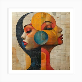 Portrait Of A Woman 8 - colorful cubism, cubism, cubist art,    abstract art, abstract painting  city wall art, colorful wall art, home decor, minimal art, modern wall art, wall art, wall decoration, wall print colourful wall art, decor wall art, digital art, digital art download, interior wall art, downloadable art, eclectic wall, fantasy wall art, home decoration, home decor wall, printable art, printable wall art, wall art prints, artistic expression, contemporary, modern art print, Art Print