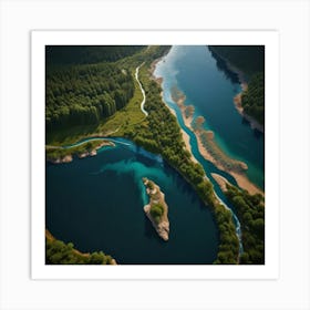 Default Create Unique Design Of Rivers 0 Art Print