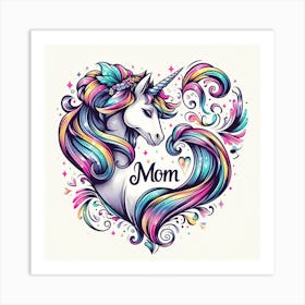 Unicorn Mom Art Print