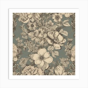 Floral Wallpaper 11 Art Print