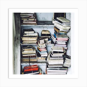 Books On The Stairs Art Print