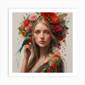 Flower Girl 7 Art Print