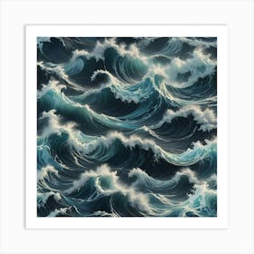 Ocean Waves 33 Art Print