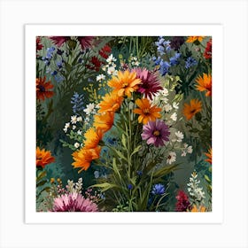 Floral Wallpaper Art Print