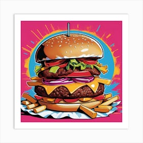 Burger Art Print