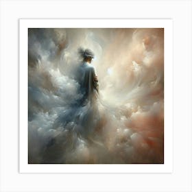 Angel In The Clouds Art Print