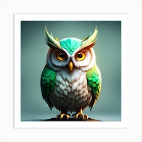 Colorful Owl 6 Art Print