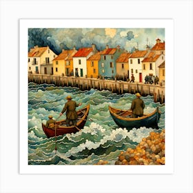 Fishing Boats On The Water Art Print