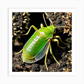 Green Cockroach 1 Art Print