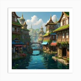 Fantasy City 24 Art Print