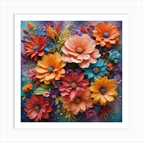 Colorful Flowers 2 Art Print