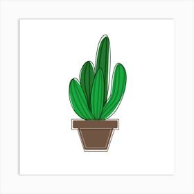 Green Cactus Art Print