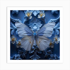 Blue Butterfly 4 Art Print