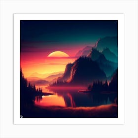 Amazing Sunset Haven Art Print