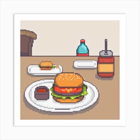 Pixel Art 24 Art Print