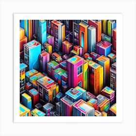 Abstract City Skyline Art Print