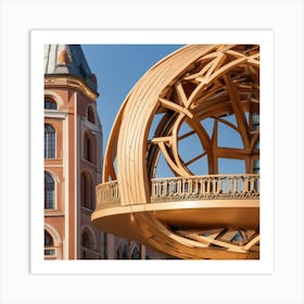 Wooden Sphere Art Print