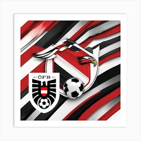 Austria National Football Team Logo Wall Art 9 Art Print