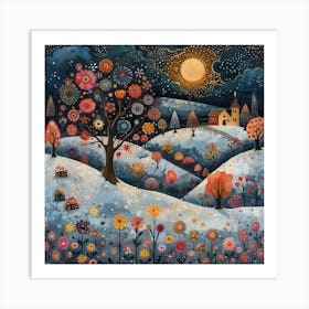 Winter Night 1 Art Print