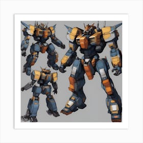 Mecha Titan - Unleashing Galactic Fury Art Print