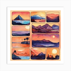 Icon For A Group Of Adventures Art Print