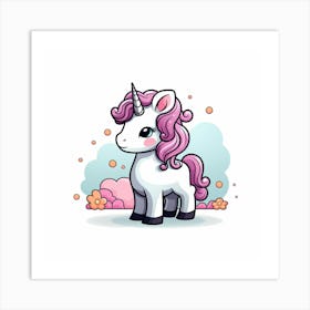 Cute Unicorn 433 Art Print