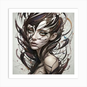 Abstract Girl (17) Art Print