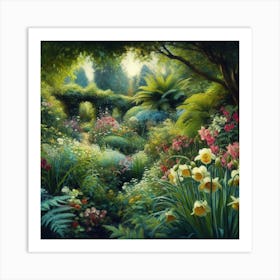 Daffodil Garden Art Print