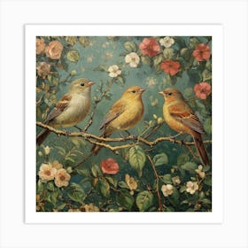 Birds On A Branch Art 31 Art Print